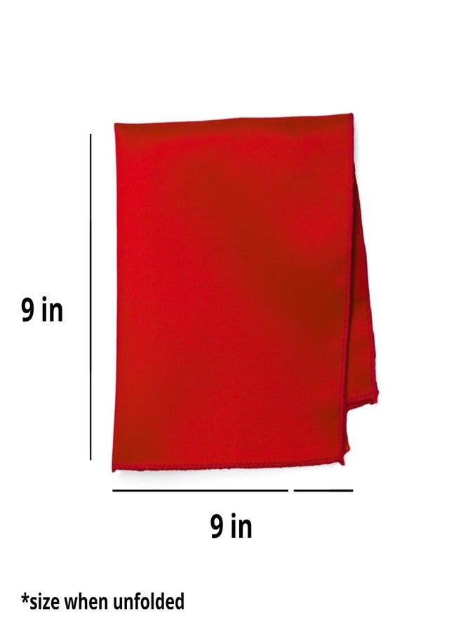 tiemart منديل جيب أحمر سادة من Tiemart - Image 2